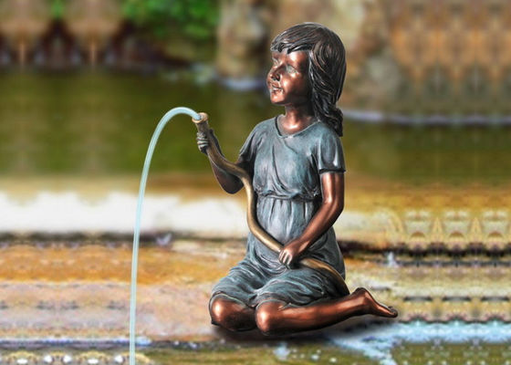 Cina Littele Girl Water Fountain Spitters With Pump pemasok