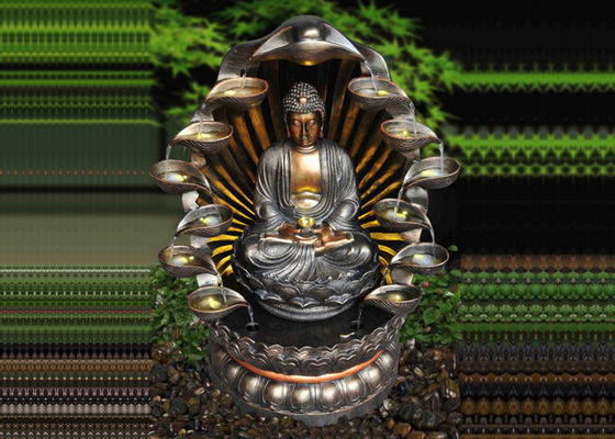 Cina Multiful Cups Cabinet TV Buddha Water Feature Outdoor pemasok