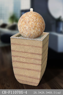 Air Mancur Rotan Ellipse Base Wood Effect pemasok