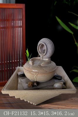 Dekorasi Meja Dekorasi Air Terjun Polyresin Tradisional Dalam Ruangan pemasok