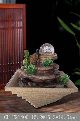 Tortoise Glass Ball Dekorasi Air Dalam Ruangan pemasok