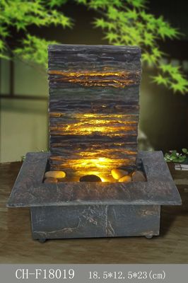 Polyresin Slate Air Mancur Dalam Ruangan Kecil Dan Air Terjun pemasok