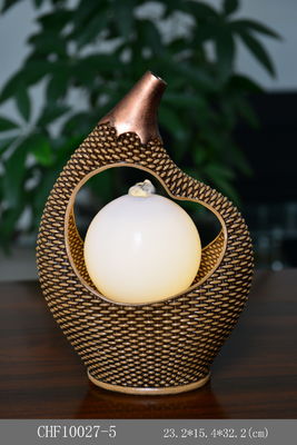 12 Inch T-Pot Ratten Ornament Indoor Air Mancur Tabletop pemasok