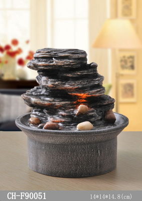 6 Inch Polyresin Rockwork Indoor Air Mancur Luar Ruangan pemasok