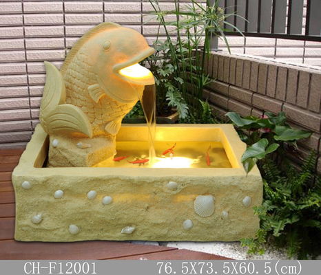 23 Inch Fish Sandstone Fountain Garden Fountain pemasok