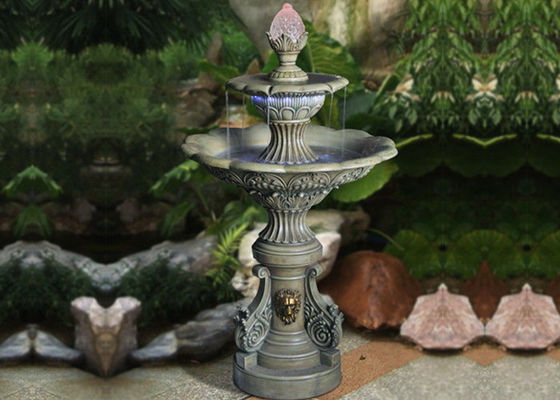 Air Mancur Kecil Luar Ruangan Two Tiers Lion pemasok