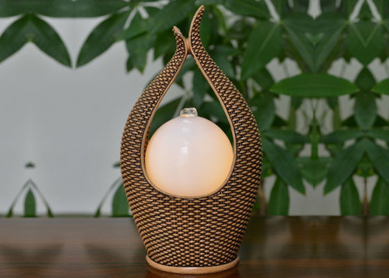Hand Made Polyresin Tabletop Air Mancur Dengan Light pemasok