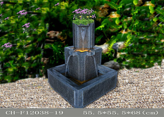 Fiberglass Outdoor Led Water Fountain Pengolahan Buatan Tangan pemasok