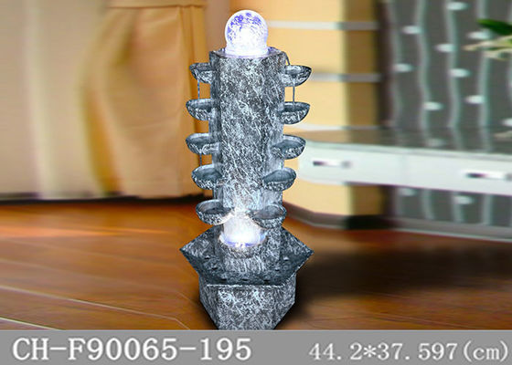 Fitur Air Kolom Fiberglass H97CM Lampu Led HandMade pemasok